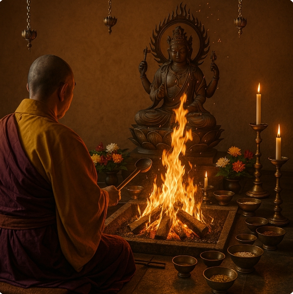 호마의식을 표현한 이미지