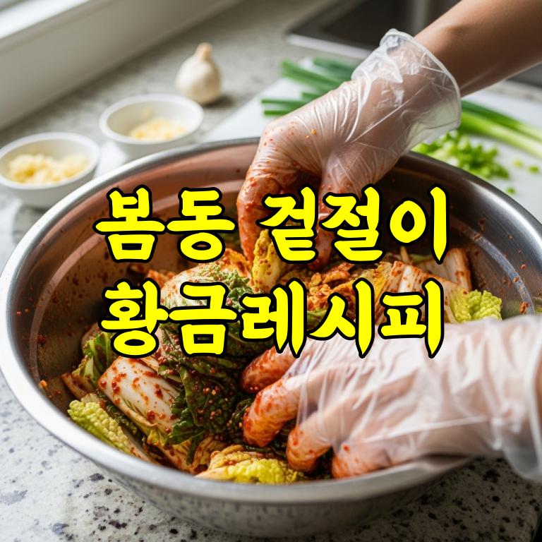 봄동 겉절이 황금레시피, 아삭함과 감칠맛을 살리는 비법