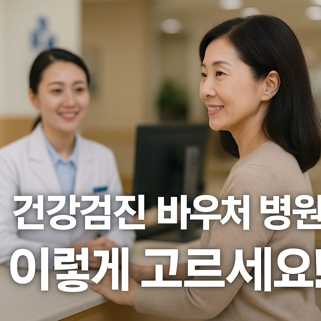 건강검진 바우처 병원 고르기