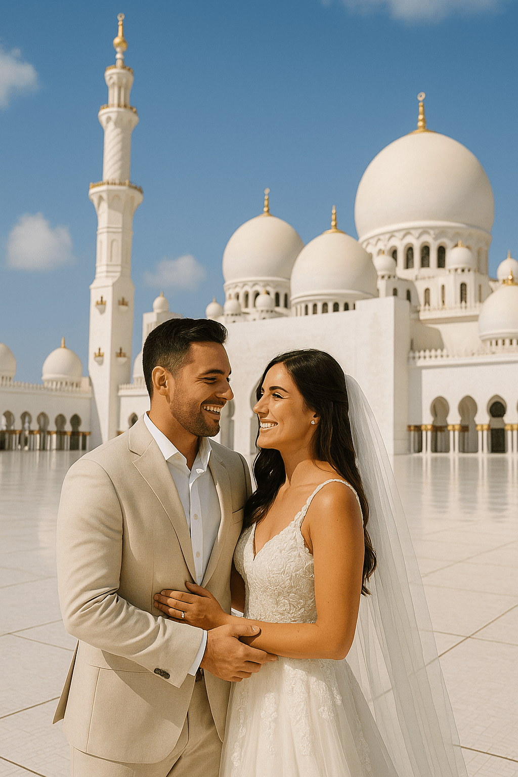 중동 신혼여행 아부다비에서의 모습