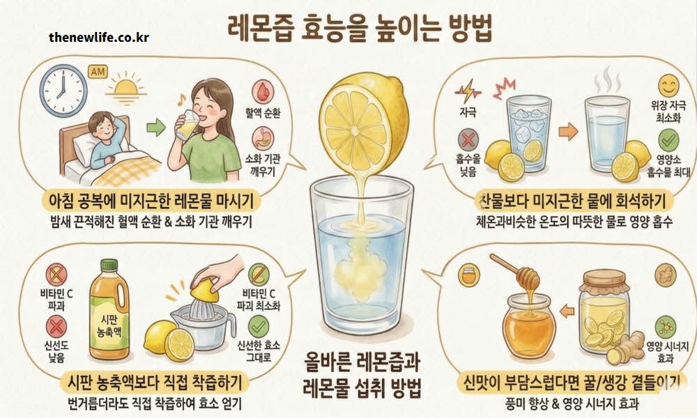레몬수 효능을 높이는 섭취 방법