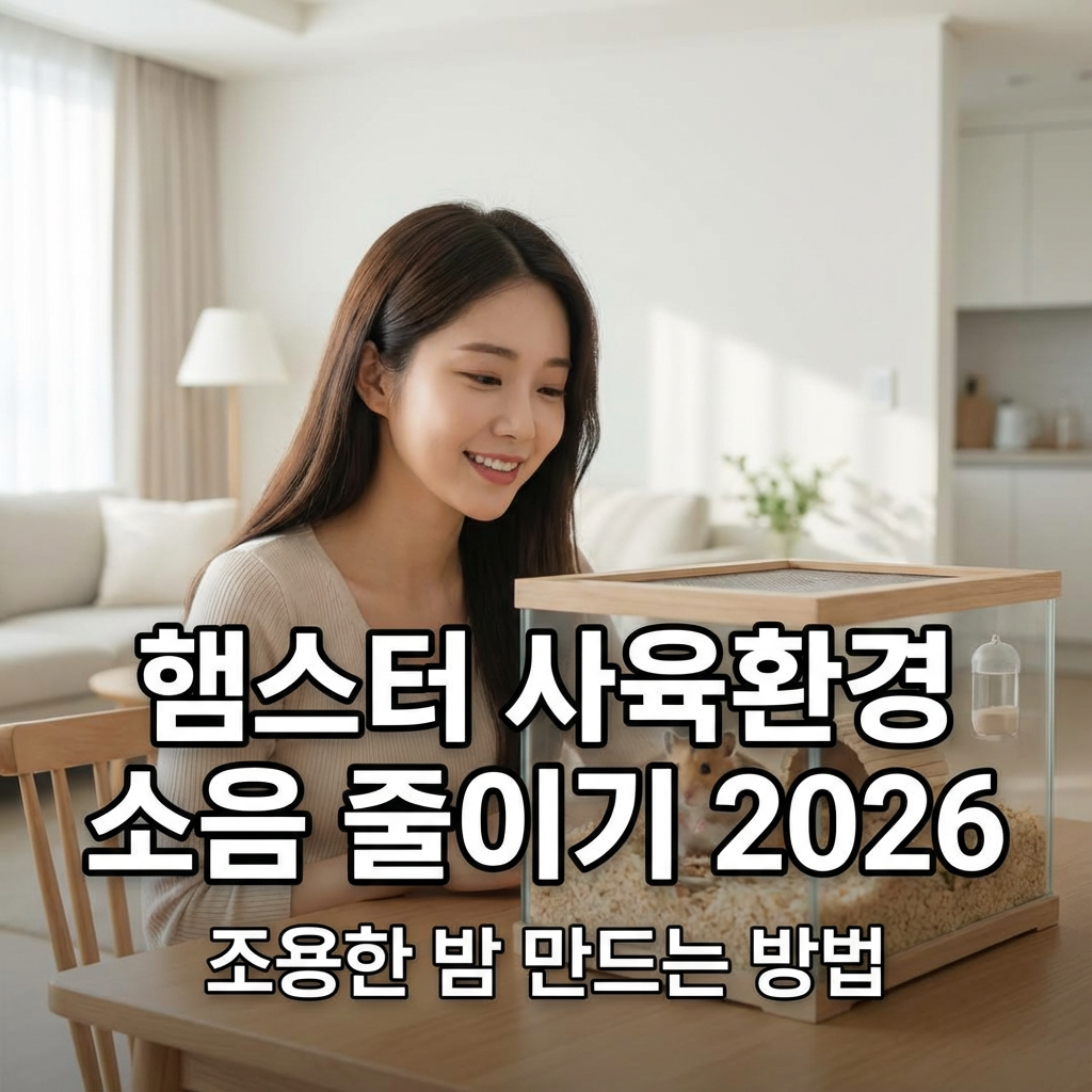 햄스터 사육환경 소음 줄이기 2026 | 조용한 밤 만드는 방법