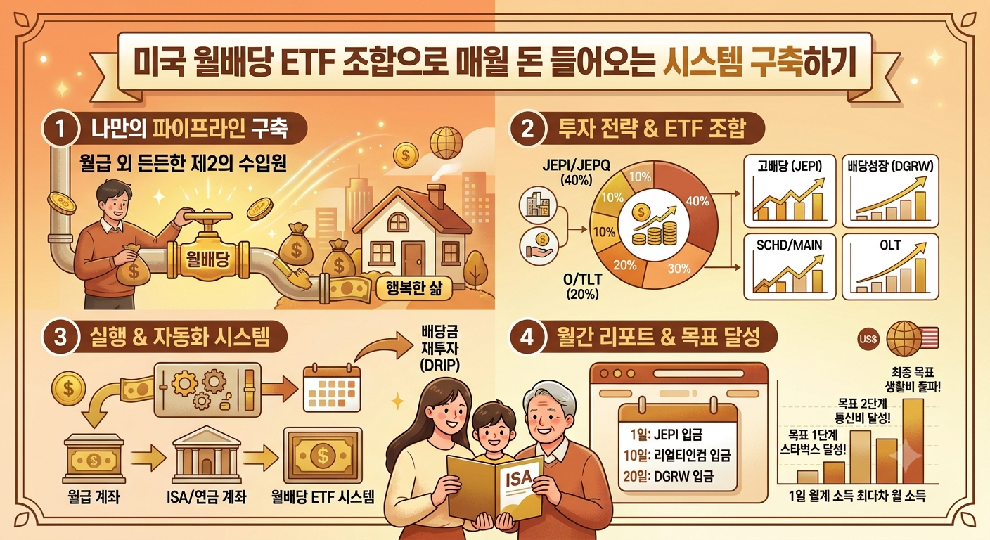 미국 월배당 ETF 조합으로 매월 돈 들어오는 시스템