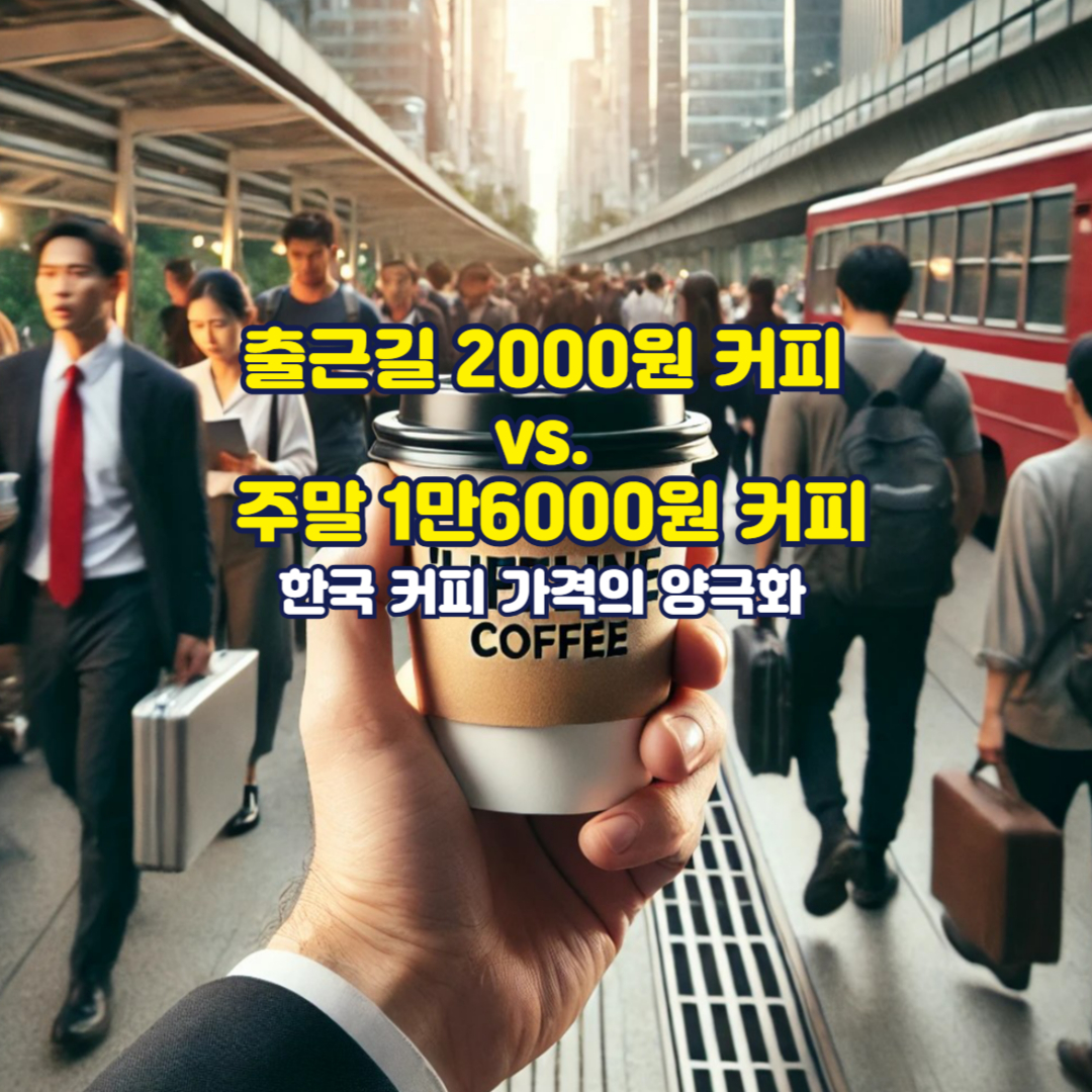 출근길 2000원 커피 vs. 주말 1만6000원 커피: 한국 커피 가격의 양극화