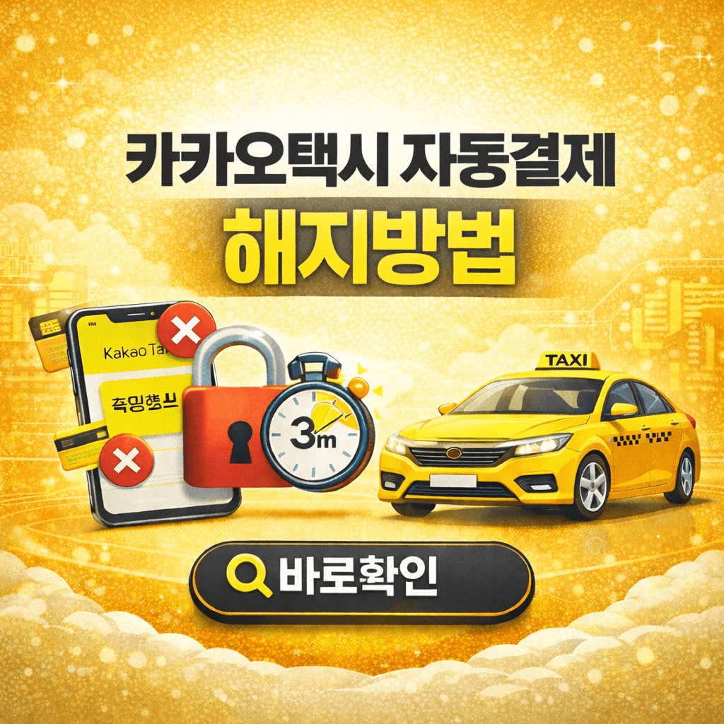 카카오택시 자동결제 해지방법