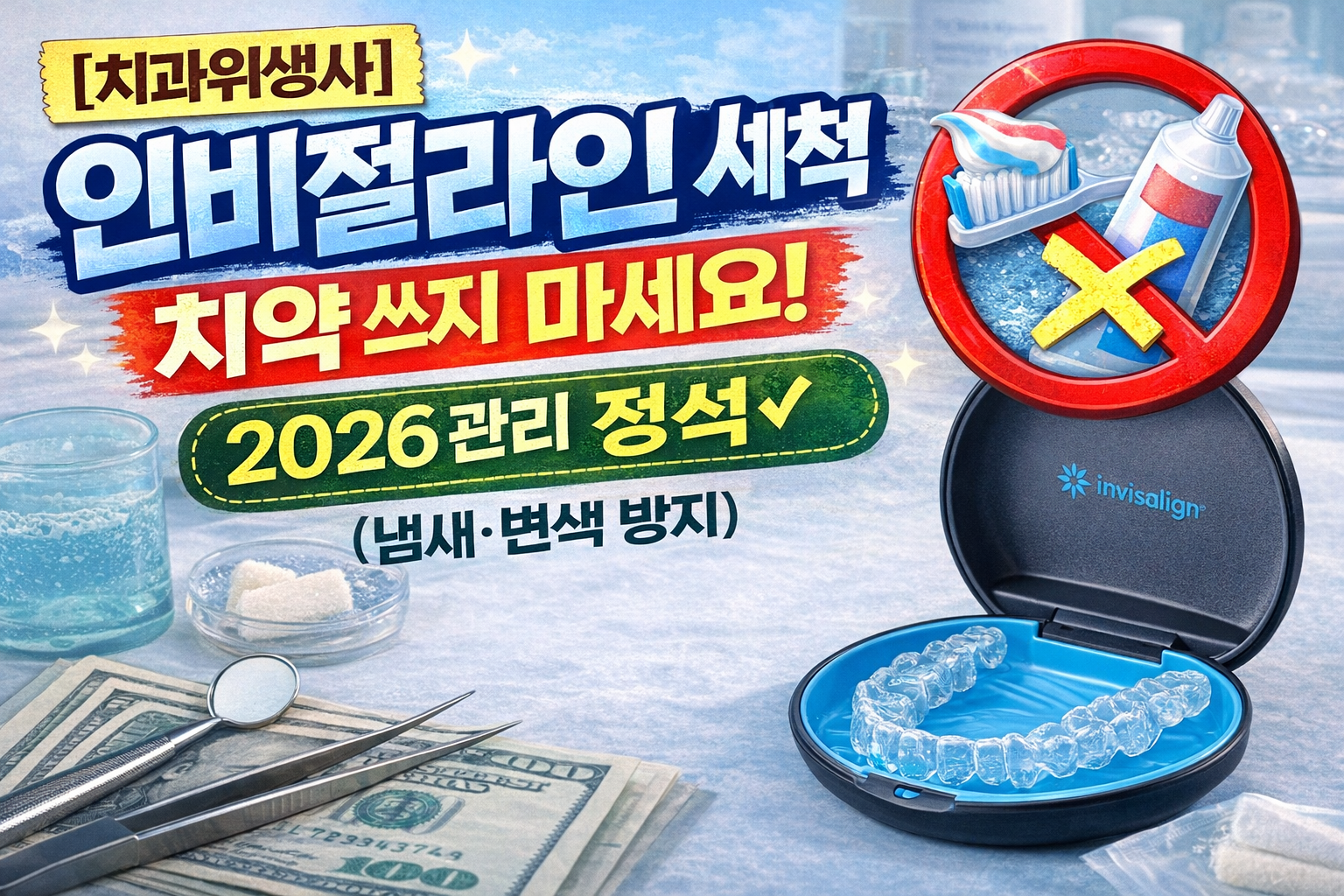 치과위생사 인비절라인 세척 치약 쓰지 마세요 2026 관리 정석