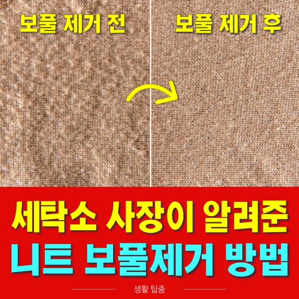 세탁소 방식 니트 보풀제거 스펀지 활용, 생활꿀팁 팁줌 매일꿀정보