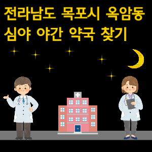 목포시 옥암동 심야 야간 약국 찾기