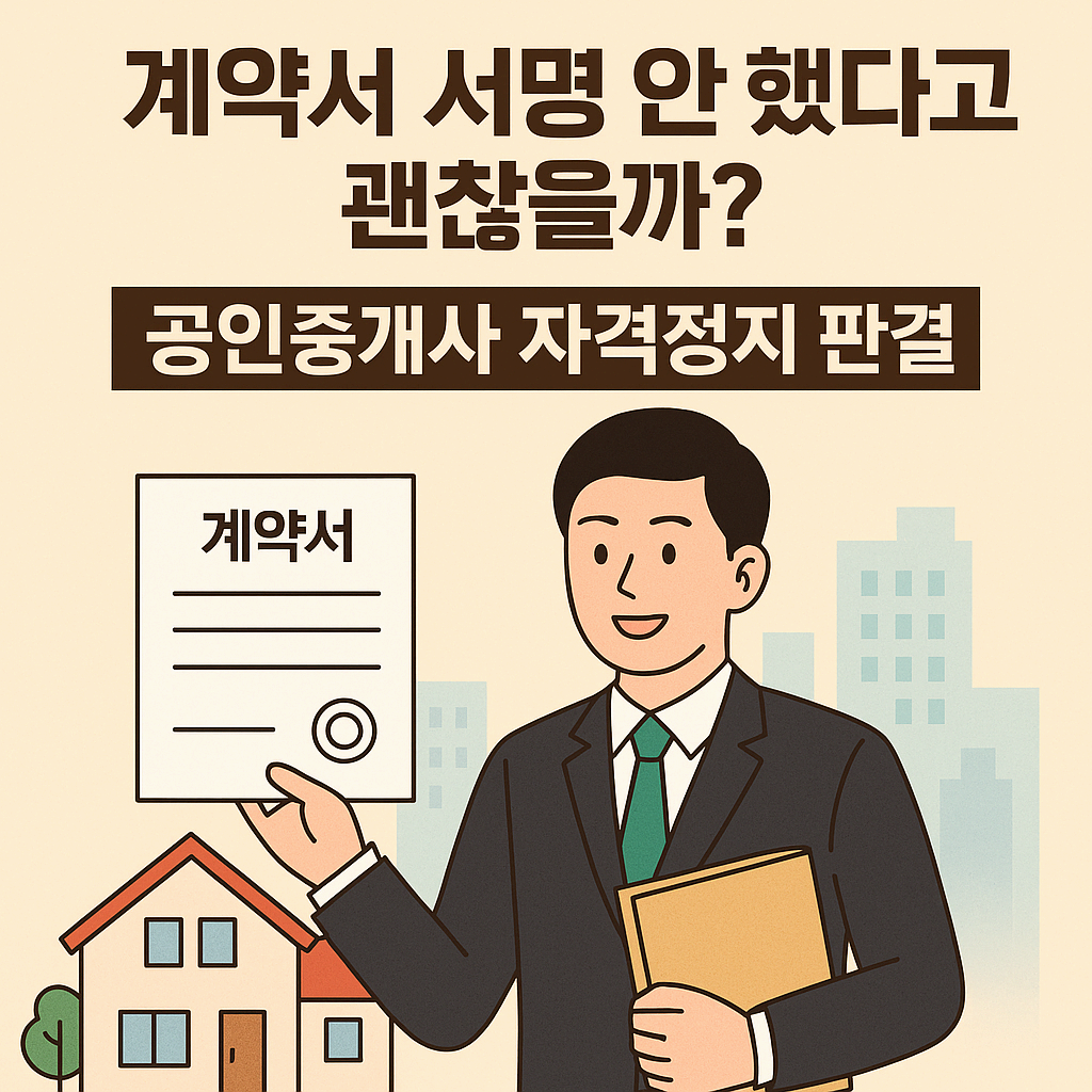 공인중개사 계약서 서명 안 했다고 괜찮을까