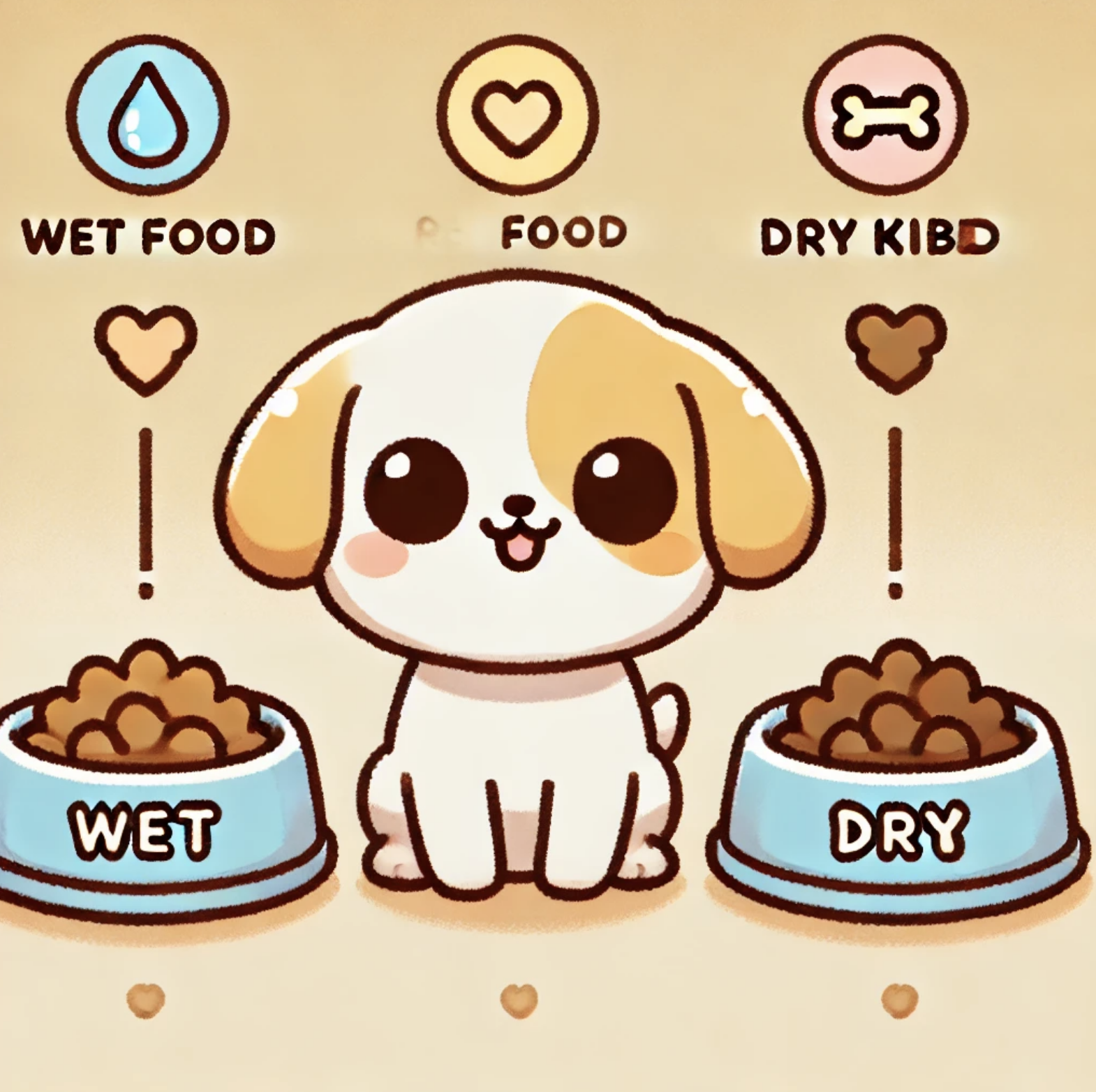 wet food dry food of dog