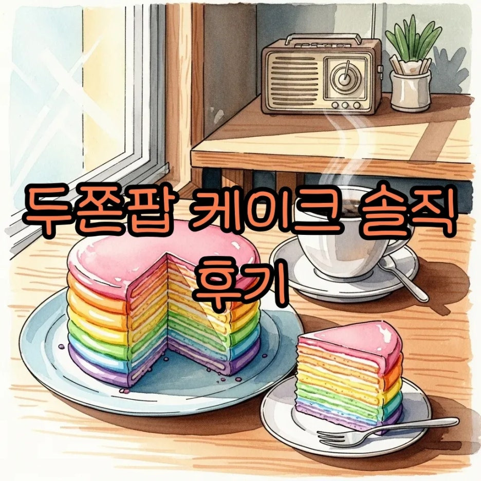 따뜻한 분위기 카페의 두쫀팝 케이크