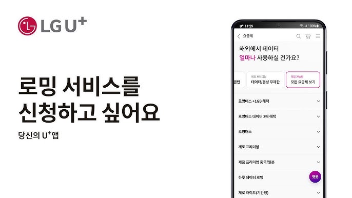 LG 로밍 요금제 비교