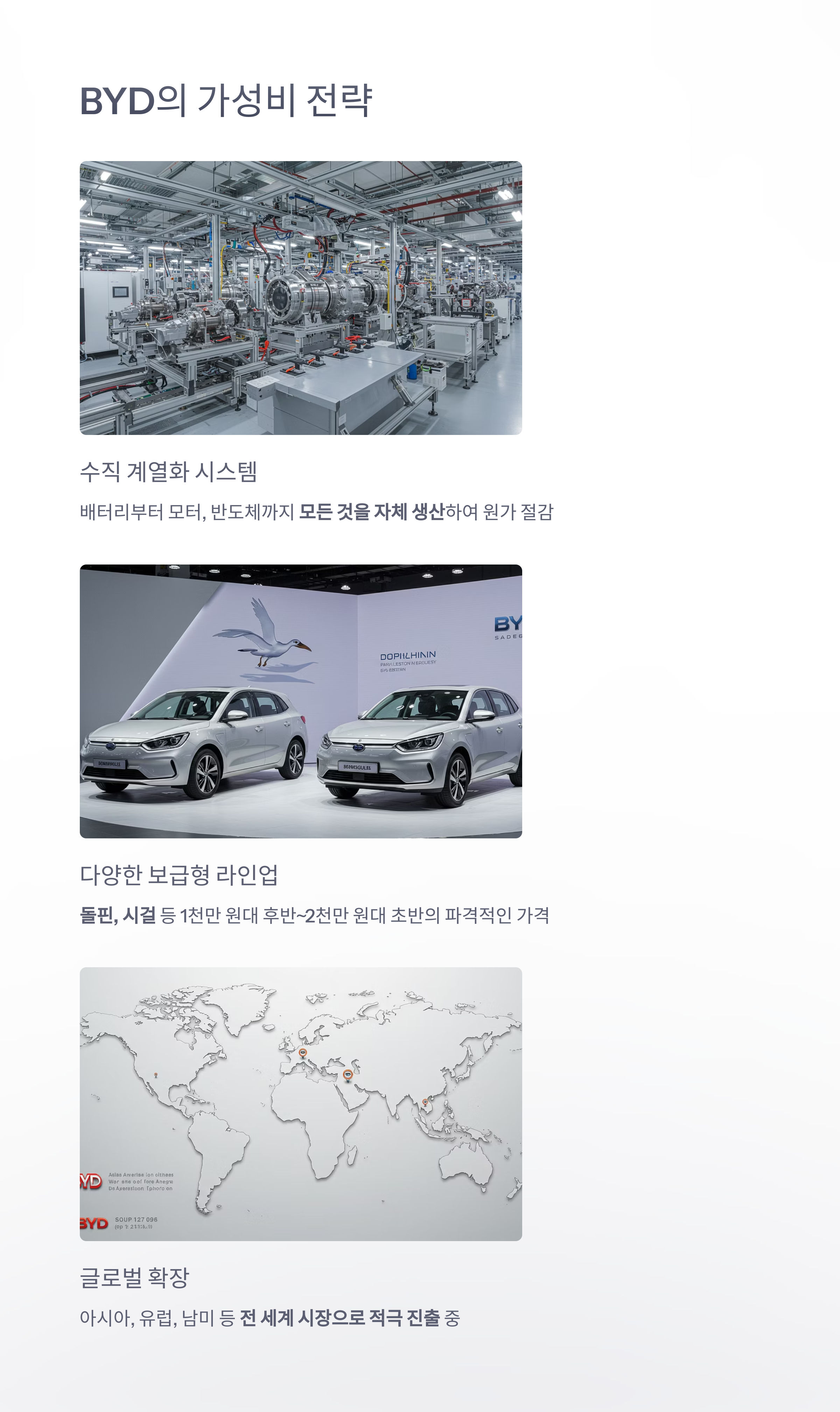BYD 돌핀과 시걸 모델이 함께 있는 이미지