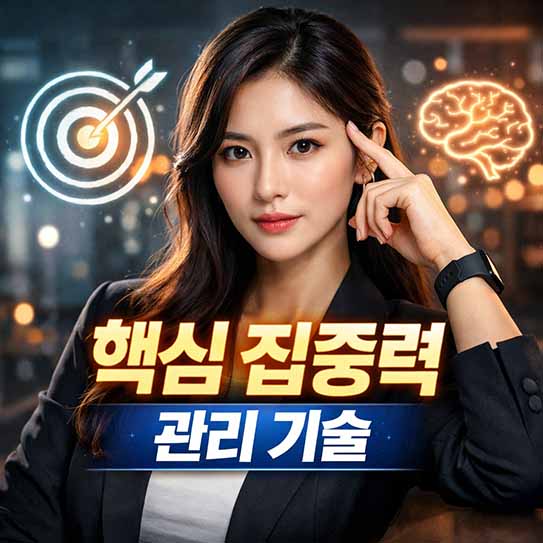 집중력 관리, 집중력 향상, 포모도로 기법, 디지털 디톡스, 마음챙김 명상, 생산성 향상, 업무 효율, 뇌 기능 강화, 집중력 기술, 스마트워크
