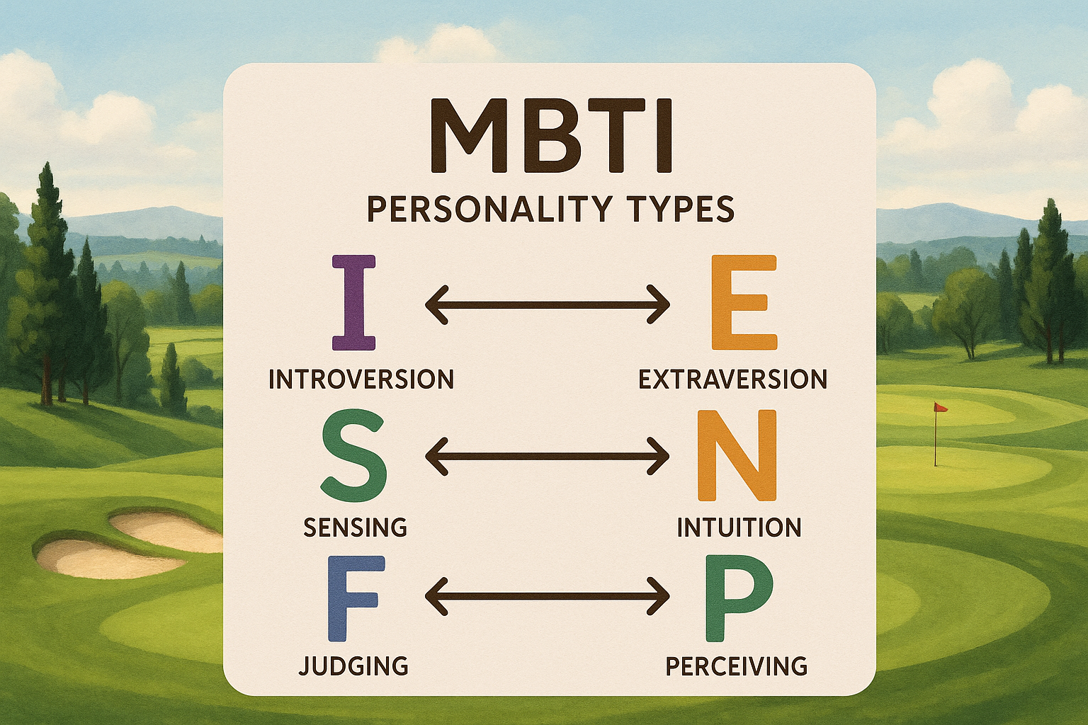MBTI와 골프 이미지