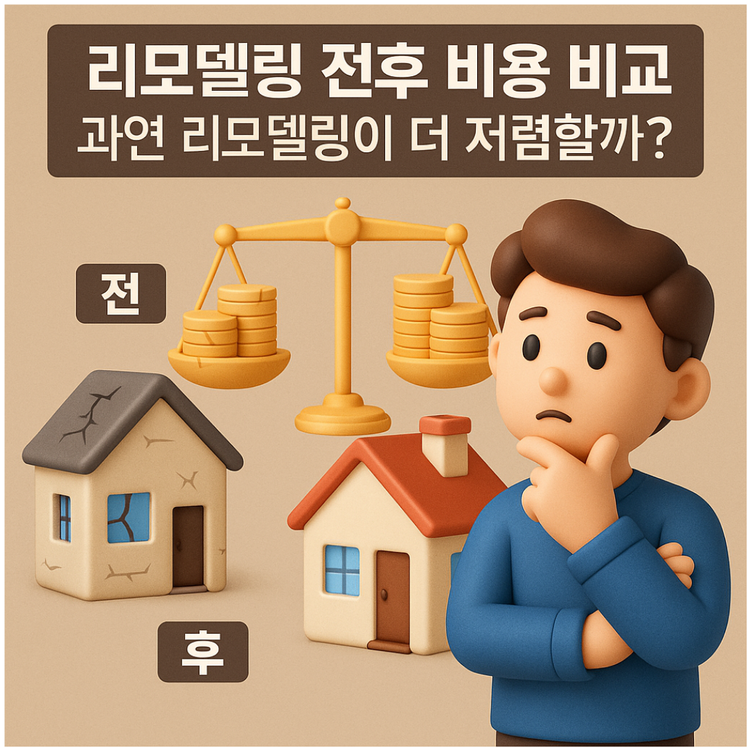 리모델링 전후 비용 비교, 과연 리모델링이 더 저렴할까?