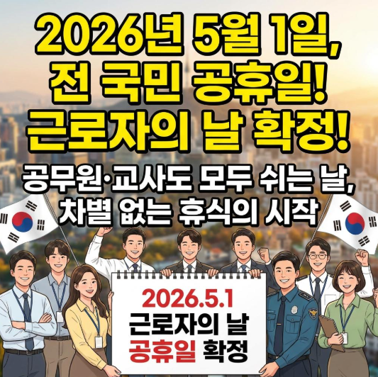 5월 1일 근로자의 날 법정 공휴일 바로가기