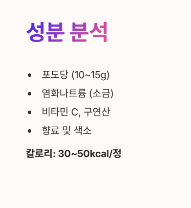 식염 포도당 성분 살펴보기