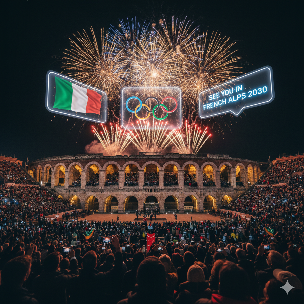 "베로나의 밤하늘을 수놓을 피날레" 2026 밀라노 올림픽 폐막 가이드