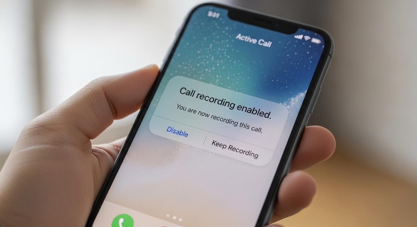 아이폰 통화녹음 고지 끄기