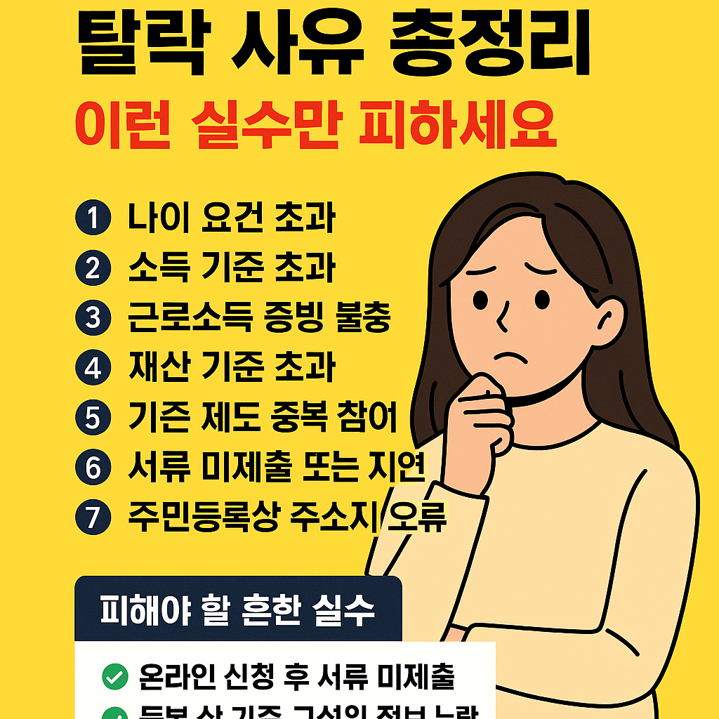 청년내일저축계좌 탈락 사유 총정리! 이런 실수만 피하세요