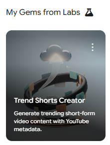 Trend Shorts Creator 클릭