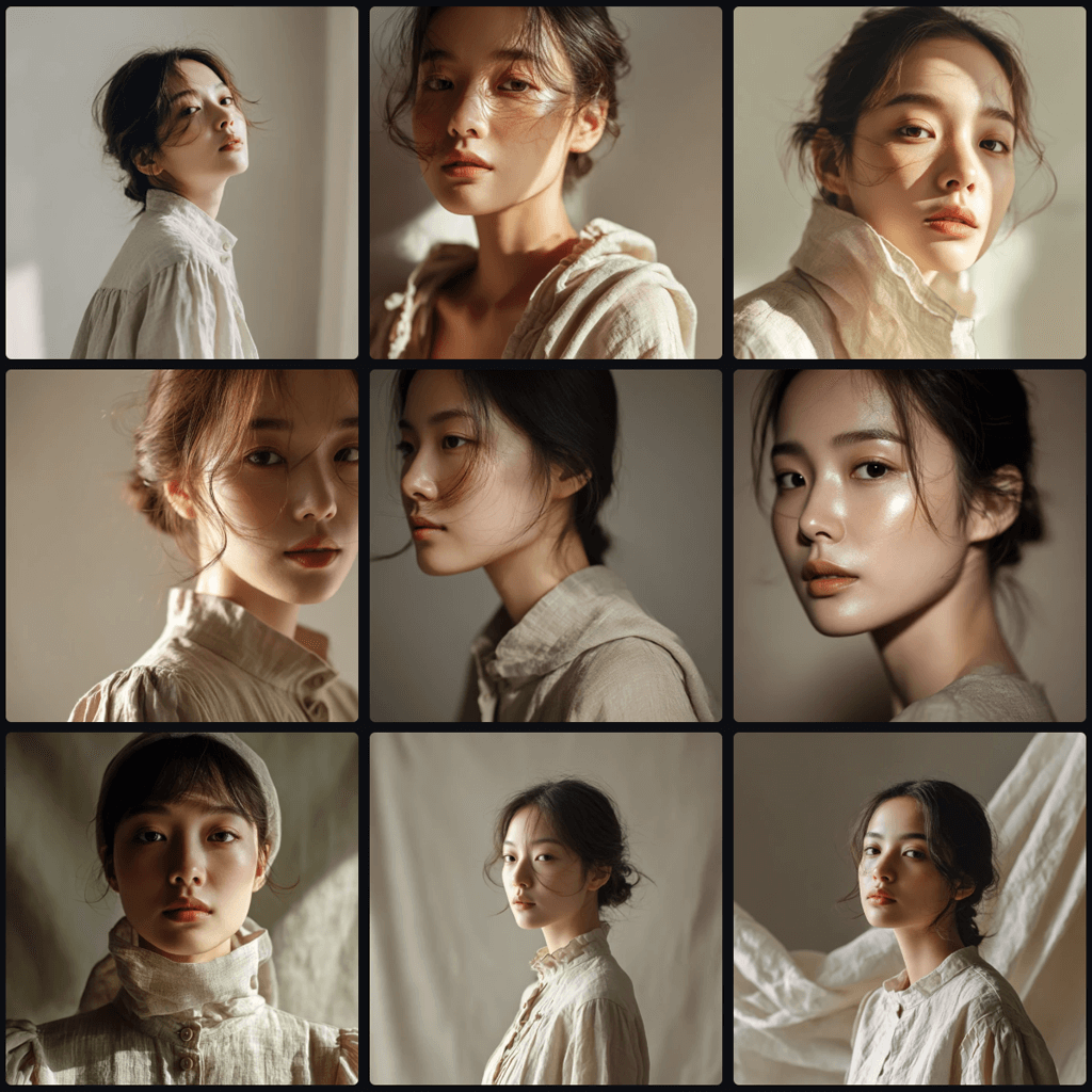 네츄럴 뷰티 무드맵 감성 시리즈 예시_Midjourney