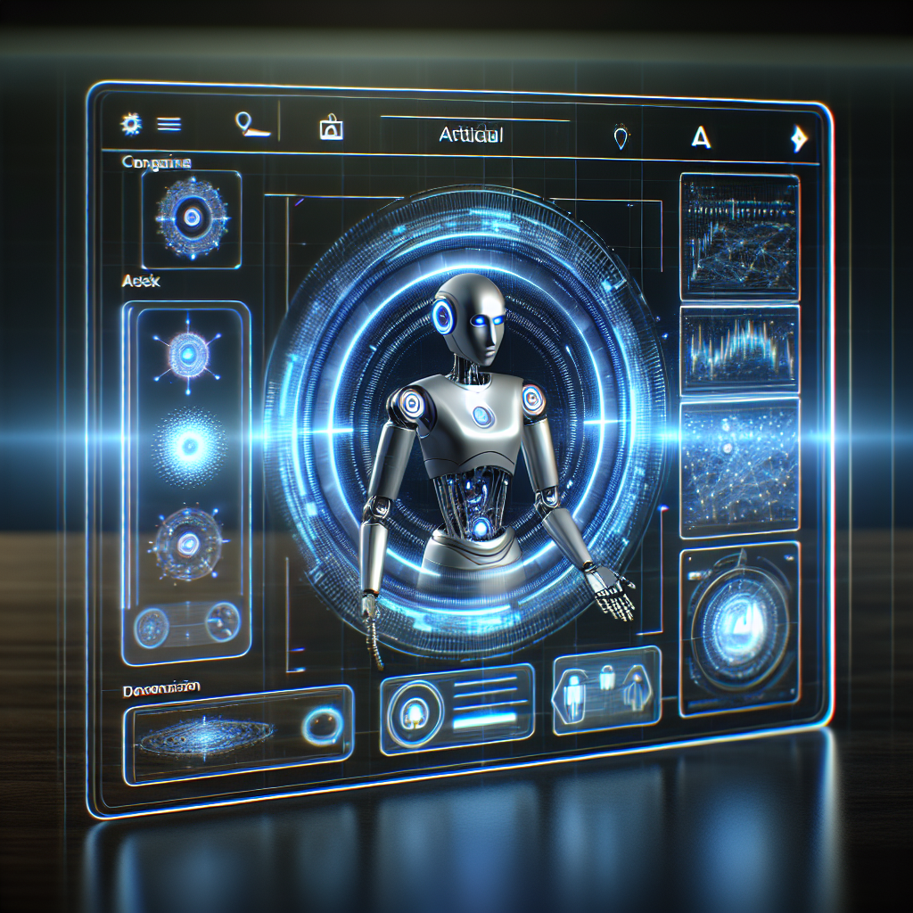 ai 로봇이 준비 화면에 떠있는 모습