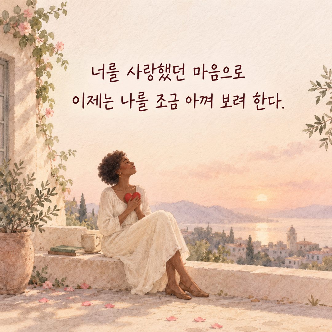 너를 사랑했던 마음으로 이제는 나를 조금 아껴 보려 한다.