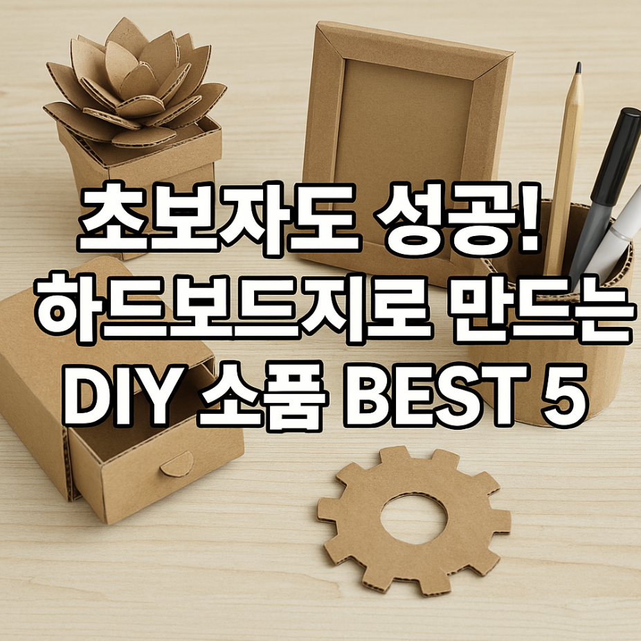 초보자도 성공! 하드보드지로 만드는 DIY 소품 BEST 5
