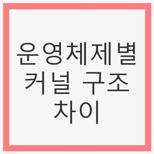 운영체제별 커널 구조