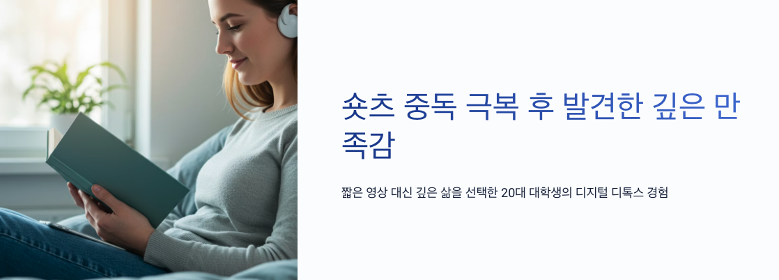 숏츠 중독 극복 후 발견한 깊은 만족감