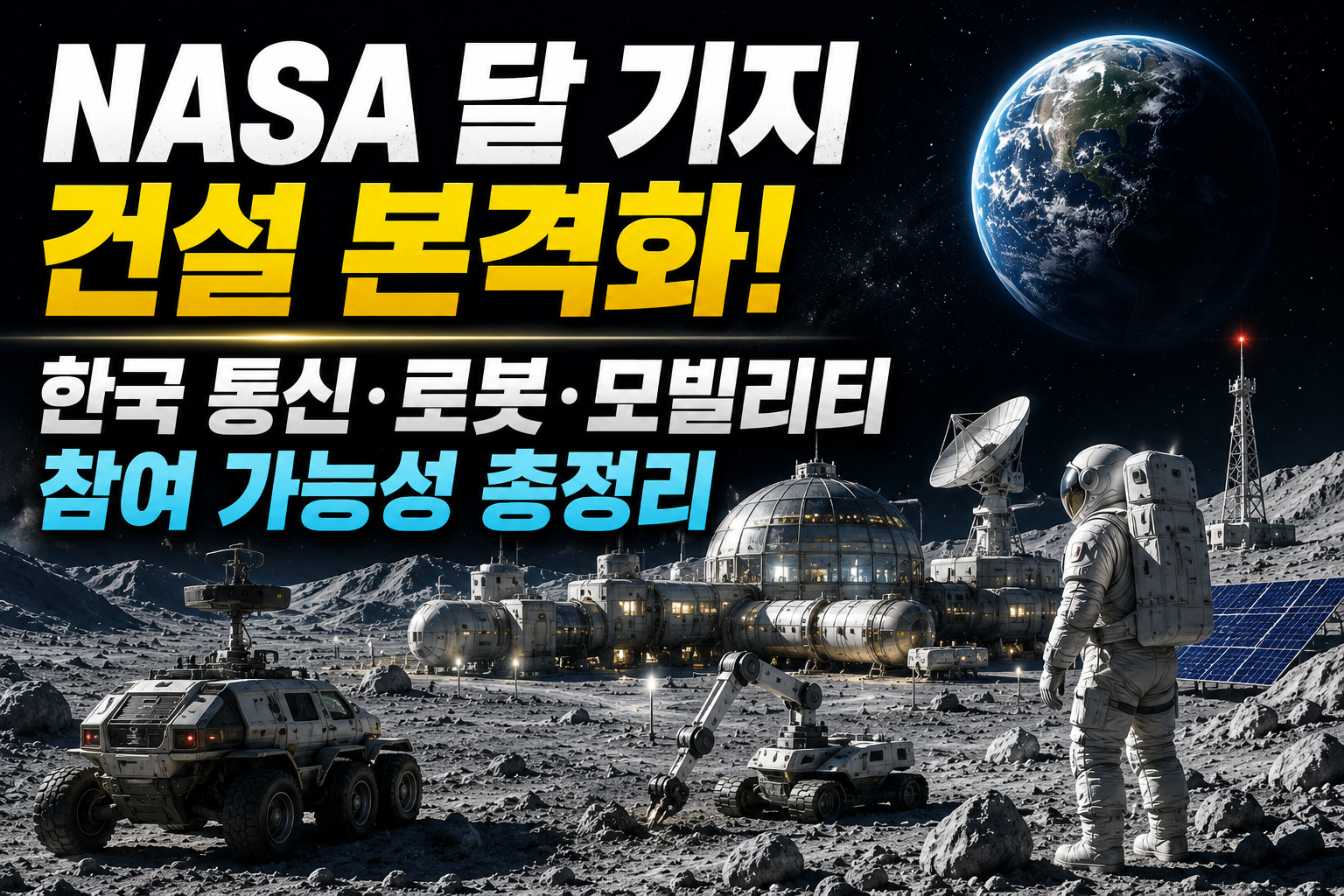 NASA 달 기지 건설 본격화! 한국 통신&middot;로봇&middot;모빌리티 참여 가능성 총정리 관련 사진