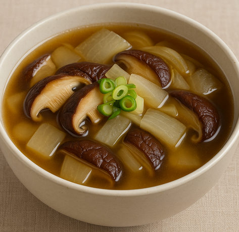 조미료 없이 깊은 맛! 표고버섯국 만들기