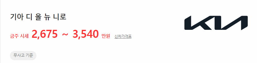 디 올뉴 니로 중고차