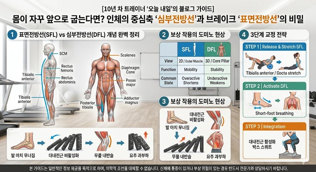 체형교정에서 제일 중요한 심부전방선과 표면전방선의 모든 것