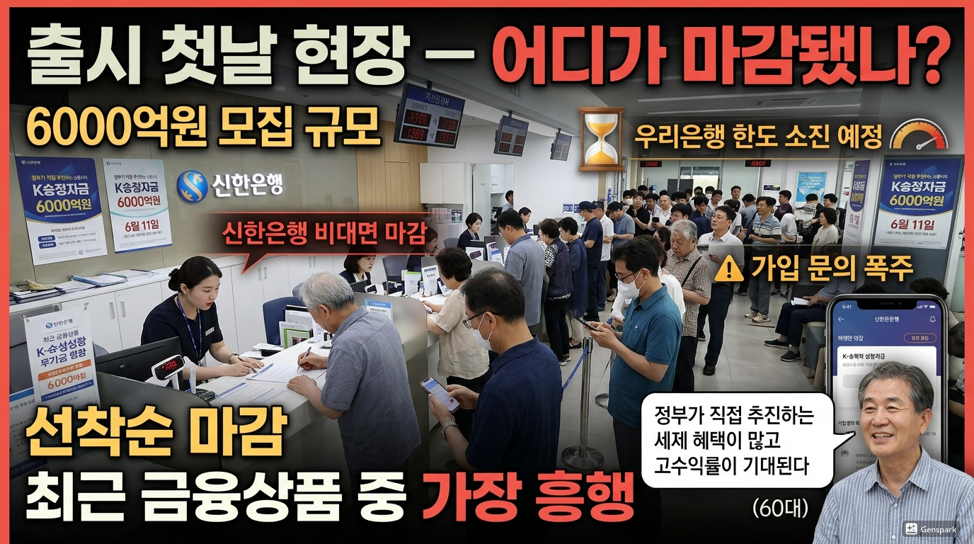 출시 첫날 현장 — 어디가 마감됐나?