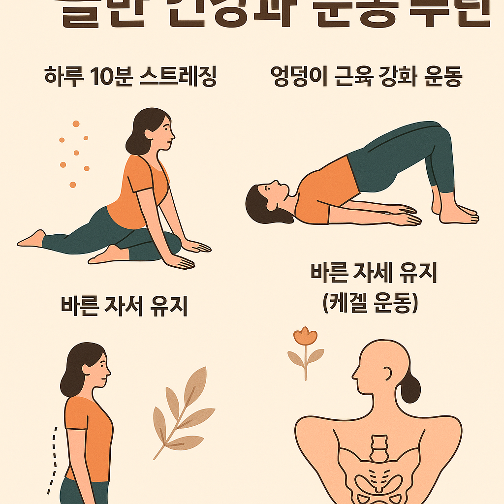 골반 건강을 지키는 생활 습관과 운동 방법