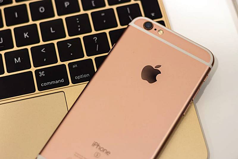 핑크색-아이폰의-제품-뒷모습