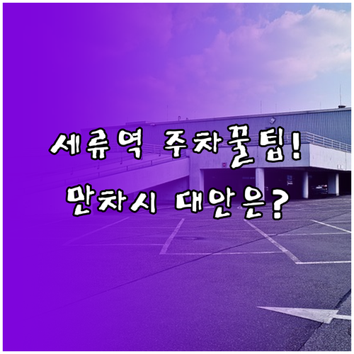 세류역 공영주차장 주차비 절약 방법 ..