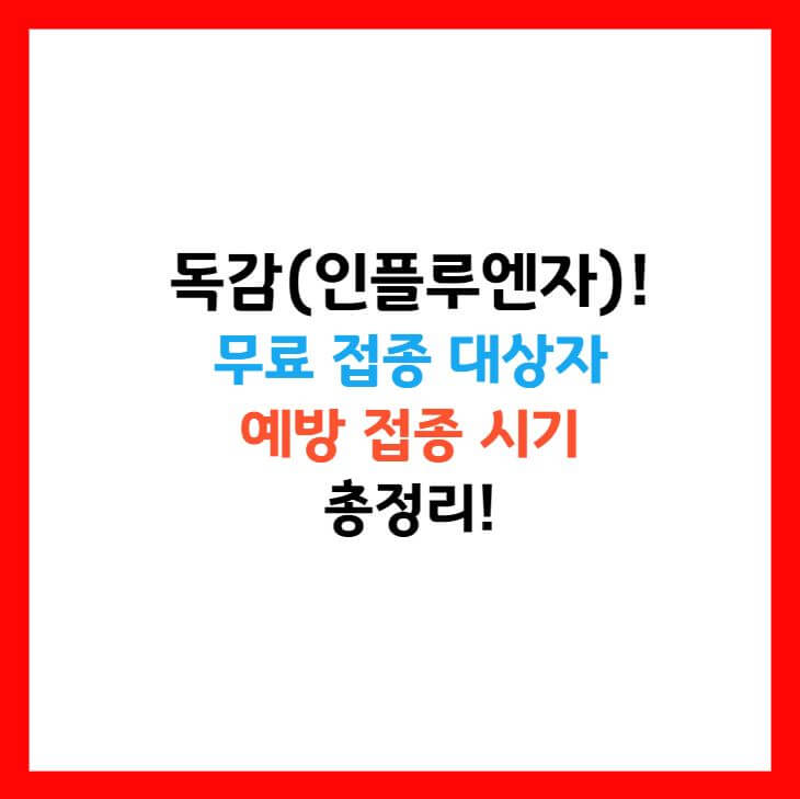 독감예방접종 시기