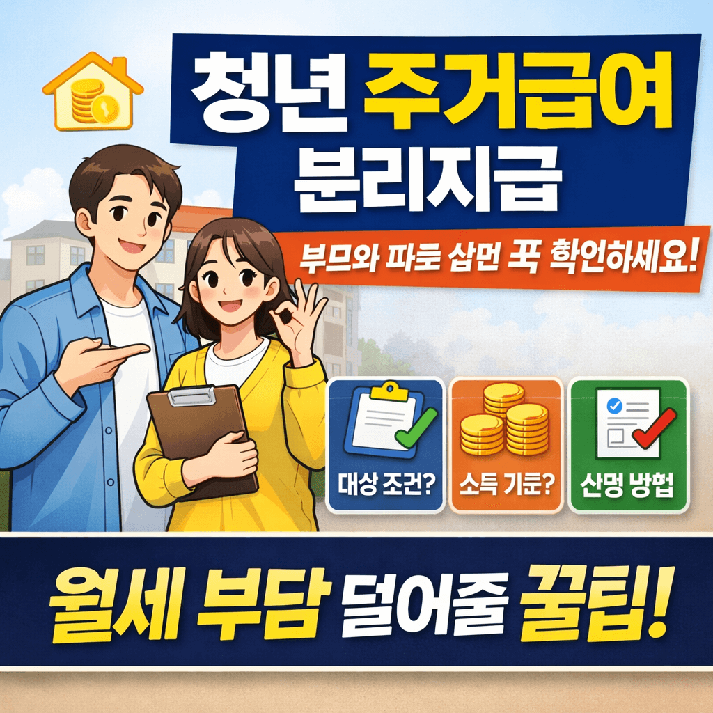 청년 주거급여 분리지급 대상&middot;조건&middot;신청방법 -썸네일