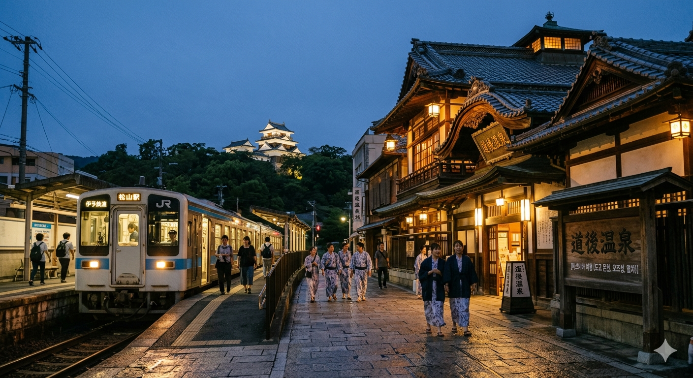 마쓰야마 여행 (도고 온천, 오즈성, 열차)