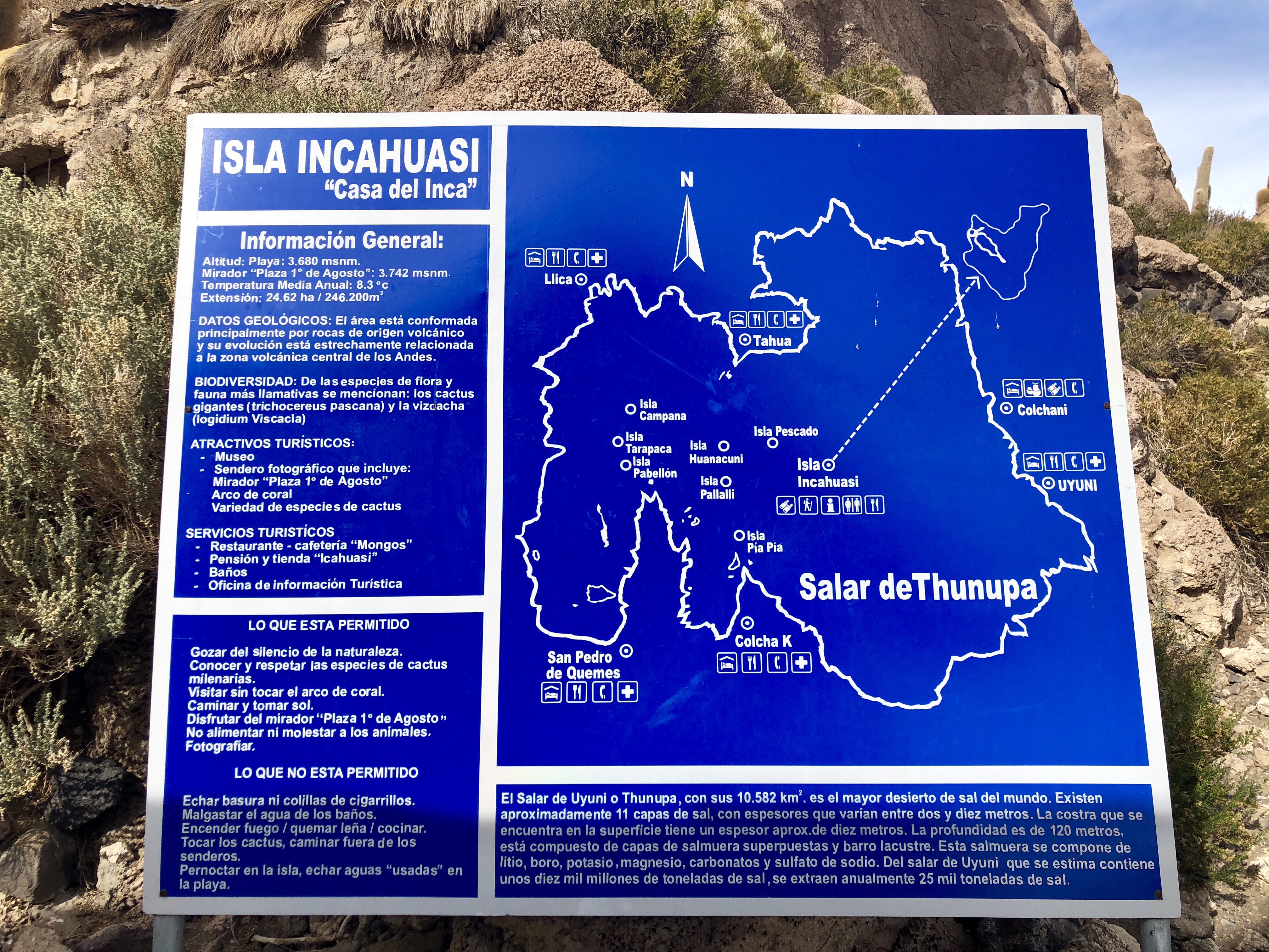 우유니 잉카와시 섬 약도