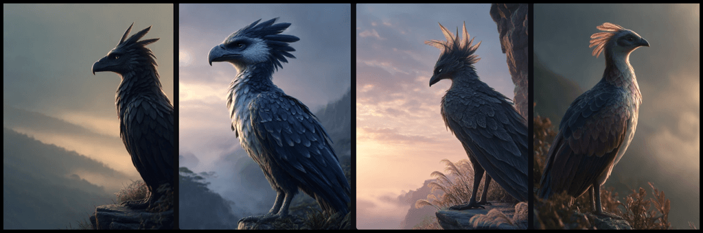 human-bird hybrid 세계관 실험 생성 이미지_ Midjourney
