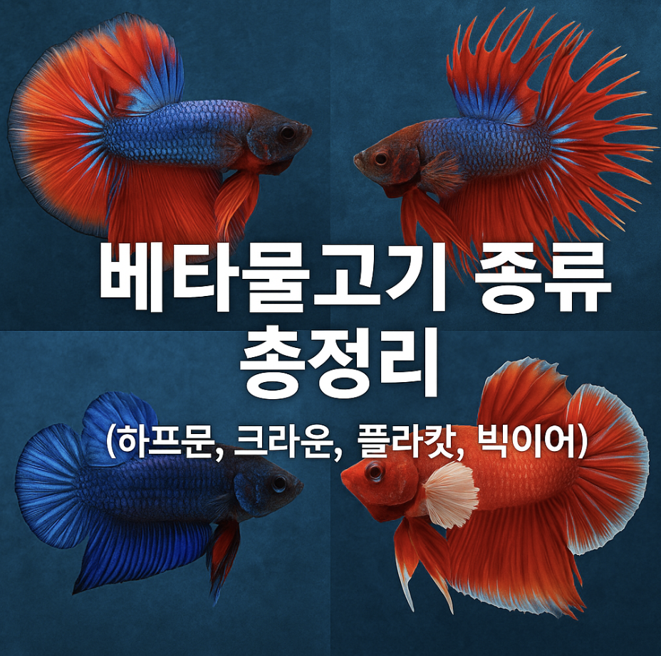 베타물고기 종류 총정리 (하프문, 크라운, 플라캇, 빅이어)