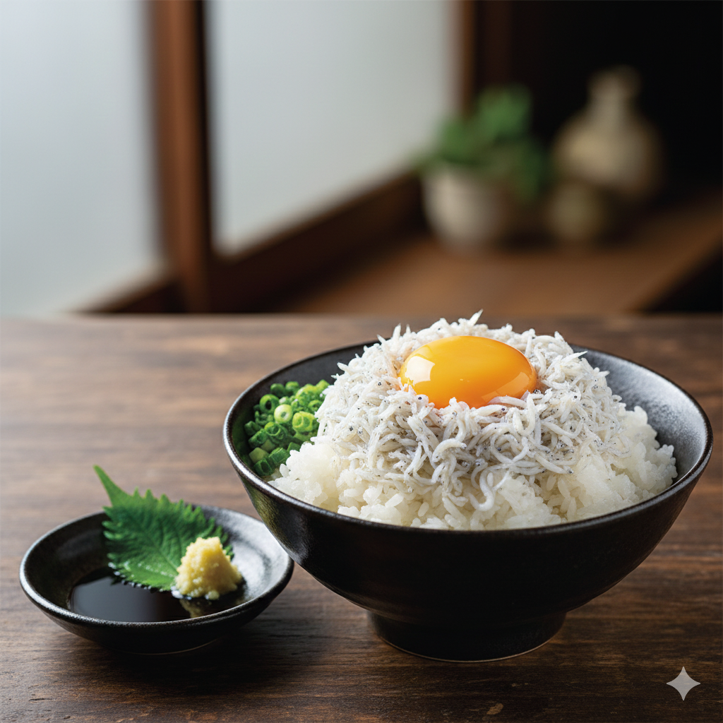 살짝데친 뱅어포로 만든 덮밥