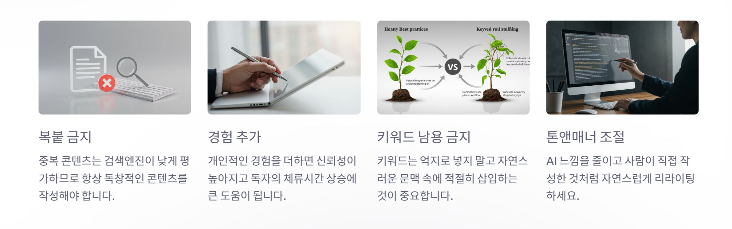 ChatGPT SEO 글쓰기 시 주의사항