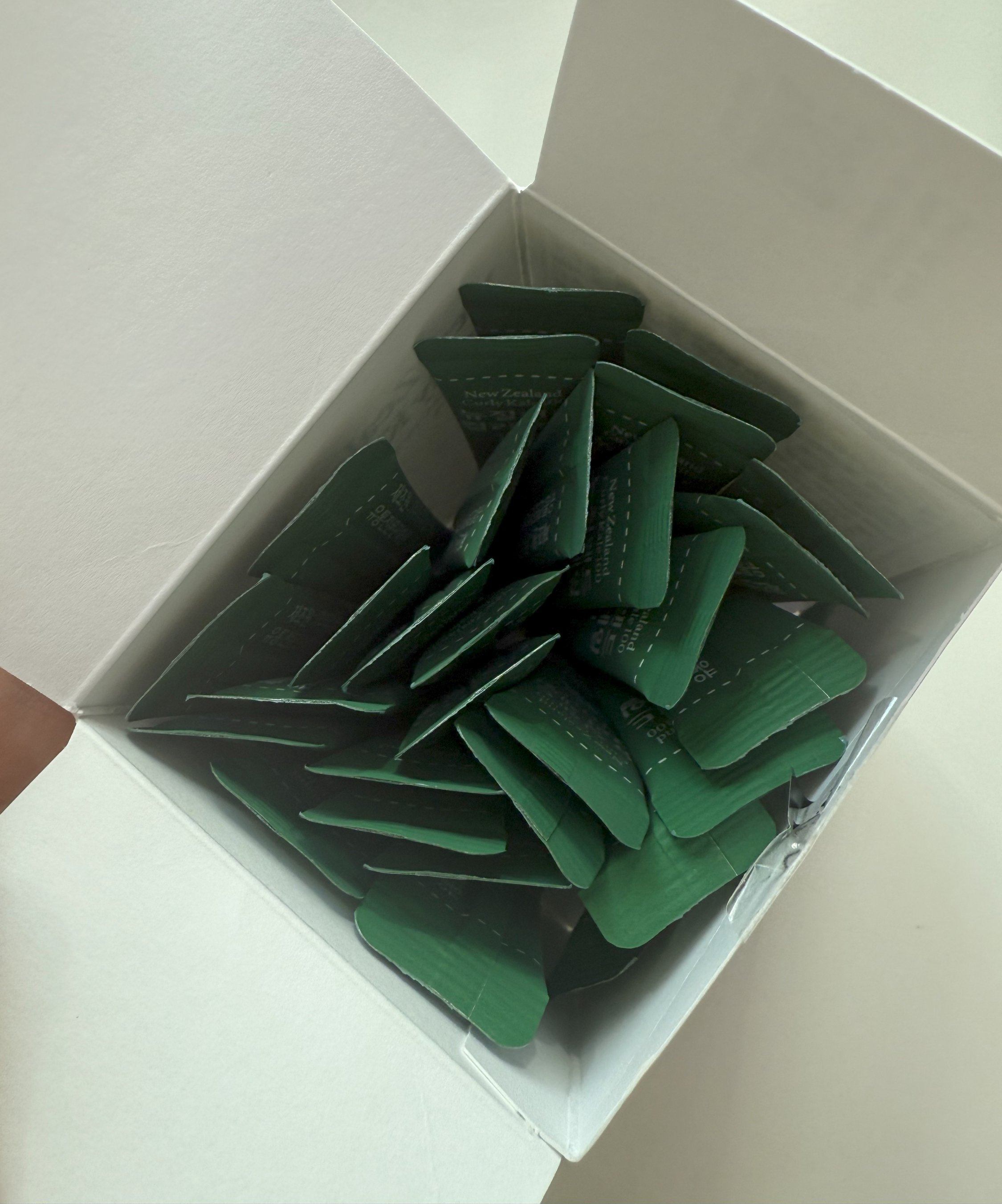 뉴질랜드 컬리케일 100 제품 개봉 상태