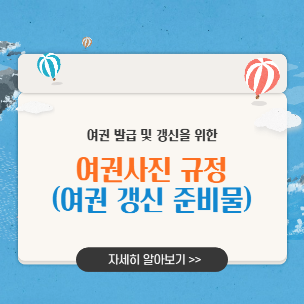 여권사진 규정 (여권 갱신 준비물)